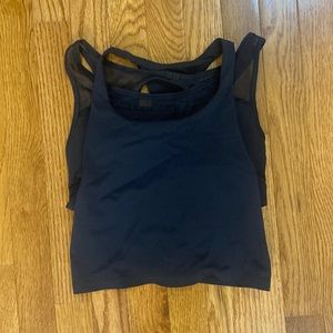 Lululemon cropped tank with attached sports bra